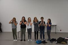 Kinder proben für das Musiktheater. (Bild: PD)