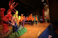 Impressionen von der Hauptprobe des Schul-Musicals "Das Geheimnis der sieben Perlen". (Bild: Marion Wannemacher (Kerns, 17. Mai 2019))