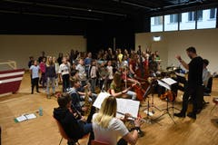 Kinder proben für das Musical. (Bild: PD)