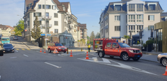 Der Grosseinsatz ist seit 7 Uhr in Gang. (Bild: BRK News)