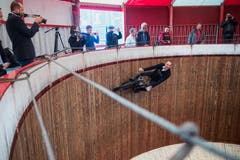 Donald Ganslmeier fährt ohne Helm: «Das sieht nicht so toll aus». (Bild: Boris Bürgisser, Luzern, 17. Mai 2019)