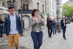 Korintha Bärtsch beim Bistro Krienbrüggli an der Pfistergasse. (Bild: Dominik Wunderli, Luzern, 19. Mai 2019)