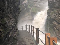 Die Thurwasserfälle führen viel Wasser. (Bild: Christiana Sutter)