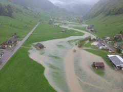 Die Situation in Alt St.Johann aus der Luft (Bild: PD)