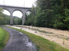 Viel Wasser auch in der Goldach. (FM1Today/Marc Hanimann)