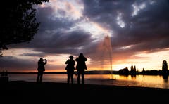 Abendrot am Zugersee. (Bild: Daniel Hegglin, Zug, 22. Mai 2019)