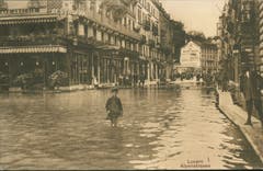 Die Alpenstrasse in Luzern. (Bild: Staatsarchiv Luzern/ AKT 47_2565.1b)