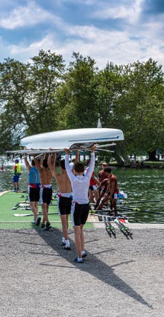 Ruderregatta. (Bild: Karin Jansen, Cham, 26. Mai 2019)