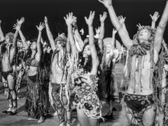 Bacchanten und Silenen bei der Fête des Vignerons 1977. (Bild: Keystone/STR)