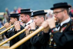 Alphornbläser. (Bild: Philipp Schmidli, Oberdorf, 26. Mai 2019)