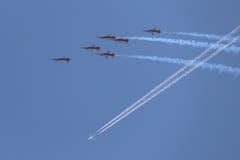 An der Flugshow in Emmen hat es am Himmel Platz für alle. (Bild: Xaver Husmann, 25. Mai 2019)