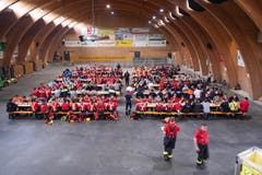 Die Mittagspause in der Wattwiler Markthalle war hochwillkommen. (Bild: Sascha Erni)
