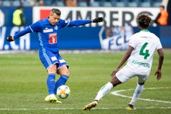 Lucas Alves, Innenverteidiger, Note 3Mit dem Tempo der YB-Offensive kann der robuste Innenverteidiger nie mithalten. Hat mehrfach Mühe mit Nsame.(Bild: Alexandra Wey / Keystone, Luzern, 10. März 2019)
