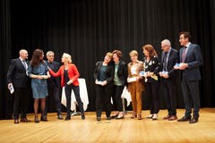 Alle Kandidierenden für den Nationalrat zusammen mit Bundesrätin Viola Amherd. (Bild: Jakob Ineichen, Sempach, 28. Mai 2019)