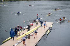 Die Einwasserstelle auf dem Rotsee. (Bild: Urs Flüeler / Keystone, Luzern, 29. Mai 2019)