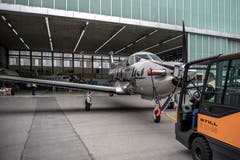 Der PC-12 wird für Demo- und Werbezwecke eingesetzt. (Bild: Pius Amrein, Stans, 2. Mai 2019)