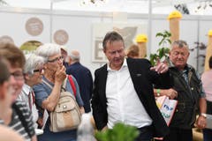 Thomas Bucheli spricht über die Klimaveränderung in Nidwalden (Bild: Nadia Schärli/Luzerner Zeitung, 30. Mai 2019)