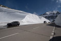Blick auf einen Teil der Gotthard-Passstrasse. (Bild: KEYSTONE/Pablo Gianinazzi, 30. Mai 2019)