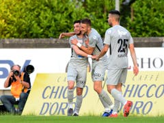 Die Spieler des FC Aarau hatten in den letzten Monaten viel Grund zum Jubeln (Bild: KEYSTONE/SAMUEL GOLAY)