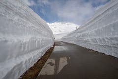 Blick auf einen Teil der Gotthard-Passstrasse. (Bild: KEYSTONE/Pablo Gianinazzi, 30. Mai 2019)