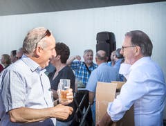 Amriswil TG - Verabschiedung von Stadtpräsident Martin Salvisberg, Feierabendbier mit der Bevölkerung. Hermann Hess.