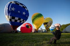 Start an der Heissluftballon Schweizermeisterschaft am Freitag, 31. Mai 2019 in Willisau. (Bild: Philipp Schmidli)
