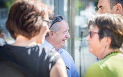Amriswil TG - Verabschiedung von Stadtpräsident Martin Salvisberg, Feierabendbier mit der Bevölkerung.