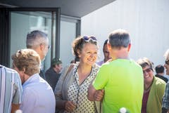 Amriswil TG - Verabschiedung von Stadtpräsident Martin Salvisberg, Feierabendbier mit der Bevölkerung.