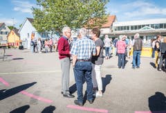 Amriswil TG - Verabschiedung von Stadtpräsident Martin Salvisberg, Feierabendbier mit der Bevölkerung.