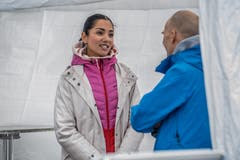 Auch Ex-Miss-Schweiz Bianca Sissing besucht den Luzerner Stadtlauf. (Bild: Nadia Schärli, 4. Mai 2019)