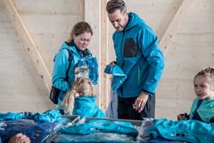 So können die Läufer bei trockenen Bedingungen die richtige Grösse auswählen. (Bild: Nadia Schärli, 4. Mai 2019)