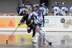 Streethockey: NLA-Playoff-Final zwischen Oberwil Rebells gegen Grenchen in der Sika Rebells Arena in Zug. (Bild: Maria Schmid, Zug, 5. Mai 2019 )
