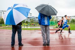 Impression des Nationalen Frühjahrsmeeting auf der Leichtathletik-Anlage Allmend in Zug. (Bild: Patrick Hürlimann, Zug, 4. Mai 2019)