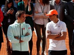 Federer und Rafael Nadal können sich in Madrid erst im Final begegnen (Bild: KEYSTONE/EPA EFE/CHEMA MOYA)