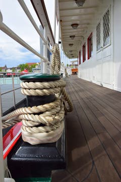 Schiffsromantik in Romanshorn. Das vielbeachtete MS Österreich am Hafenfest. (Bild: Hansjürg Oesch)