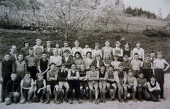 Eine Schulklasse in Mauensee. (Bild: Archiv Antoinette Frei/ Gemeinde Mauensee)