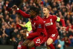 Divock Origi bringt Liverpool bereits in der 7. Minute in Führung. (Bild: Dave Thompson / AP)