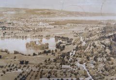 Flugbild um 1930. (Bild: Privatarchiv Leoni Marbach, Mauensee)