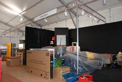 Noch wird aufgebaut. (Bild: Michael Hehli, 8. Mai 2019)