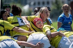 Rugby Frauen: Dangels Luzern - Zürich Valkyries. (Bild: Nadia Schärli, Luzern, 1. Juni 2019)