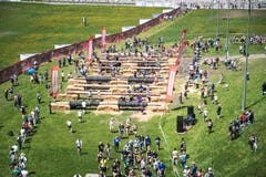 Impressionen von der 10. Austragung des Fisherman's Friend Strongman-Run in Engelberg. (Bild: Roger Grütter, Engelberg, 1. Juni 2019)