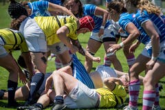 Rugby Frauen: Dangels Luzern - Zürich Valkyries. (Bild: Nadia Schärli, Luzern, 1. Juni 2019)