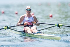Jeannine Gmelin gibt auf dem Rotsee alles. (Bild: Pius Amrein, Luzern, 1. Juni 2019)