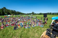 Strahlender Sonnenschein herrschte am Samstag auf dem Lagerplatz. (Bild: Christian H. Hildebrand, Hagendorn, 8. Juni 2019)