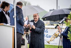 Pfingstrennen 2019 auf der Pferderennbahn in Frauenfeld: Zum Festakt für das 100-Jahr-Jubiläum des Rennvereins Frauenfeld war auch Bundesrat Guy Parmelin geladen. (Bilder: Reto Martin)