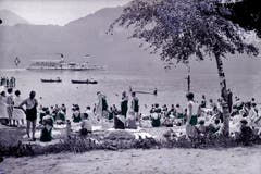 Strandbad Weggis mit dem Dampfschiff Gotthard, undatiertes Bild. (Bild: Verein Historisches Archiv Weggis)