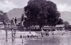 Strandbad Weggis, undatiertes Bild. (Bild: Verein Historisches Archiv Weggis)