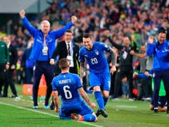 Dank Marco Verattis 2:1 in der 86. Minute bleibt Italien in der EM-Qualifikation makellos (Bild: KEYSTONE/AP ANSA/ALESSANDRO DI MARCO)
