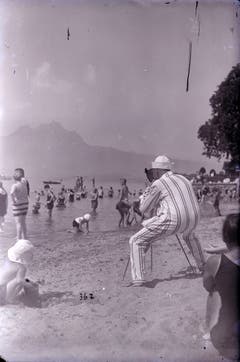 Strandbad Weggis, undatiertes Bild. (Bild: Verein Historisches Archiv Weggis)