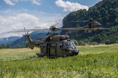 Die Super-Pumas landen in Walenstadt. (Bild: Eveline Beerkircher, Walenstadt, 12. Juni 2019)